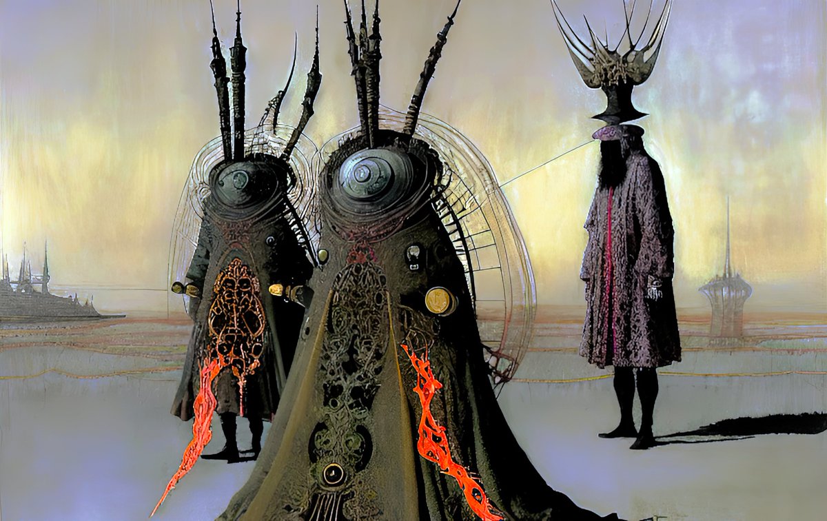 xalieri's tweet photo. Designs and devices, infernal. Set 1, 1 of 3

#InfernalDevices #PreparingForConflict #DesignUseCase #UpcomingScuffle #WhatIsIt? #WeirdArt #PsychologicalLandscape #ImSureItMustMeanSomething

#DarkArts #DigitalArt #AIAssistedArt #AIArt #WomboDream #StableDiffusion https://t.co/WYocVhISV3