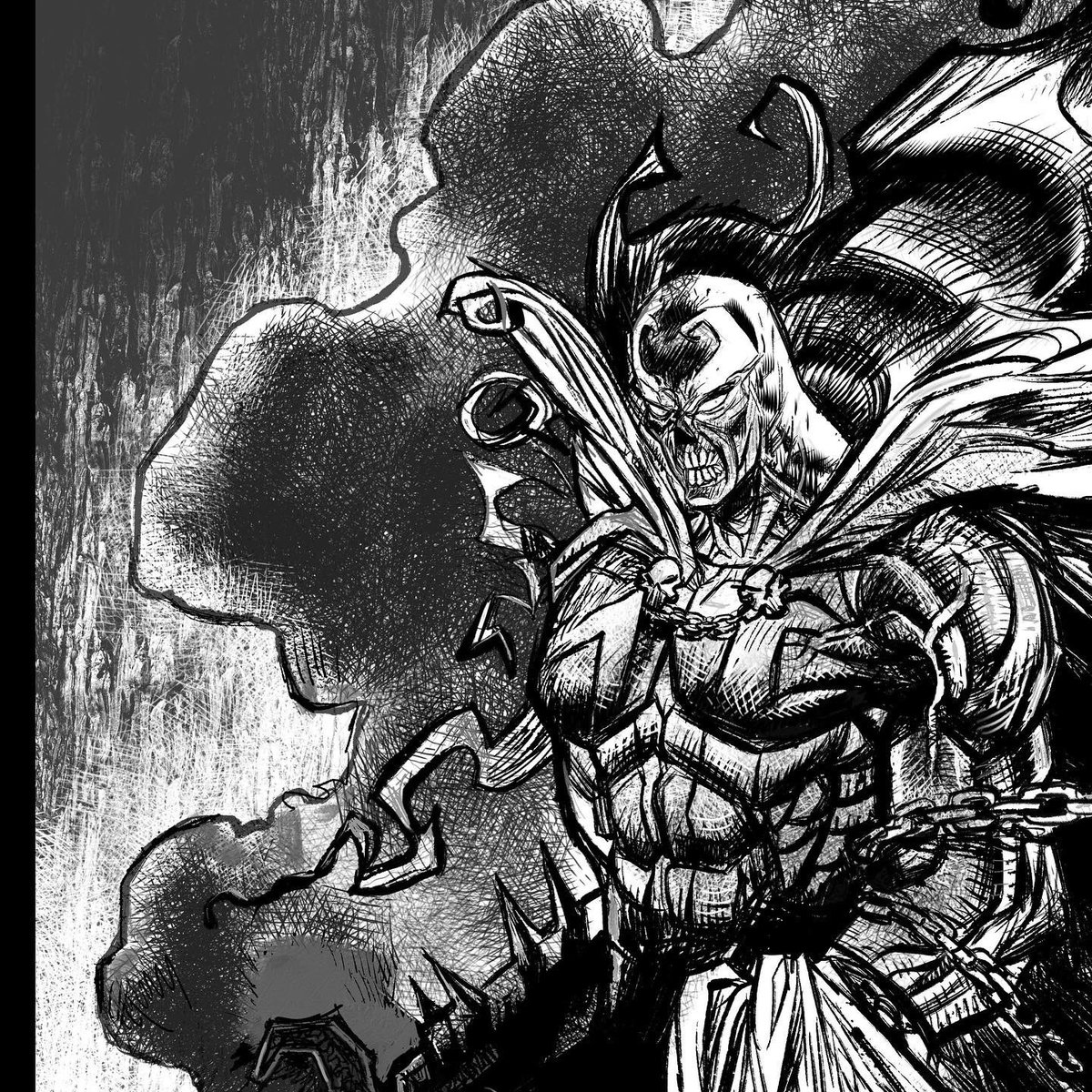 DanieleAfferni's tweet photo. #spawnuary challenge, week 1 - variant #spawnchallenge
Thank you @Todd_McFarlane and McFarlane Comics Official #dafcomics #coverart #comicart #spawn #coverart #artist #art #lineart #color #daf #toddmcfarlane #spawncomics #spawnuniverse https://t.co/1h1L0P74sT