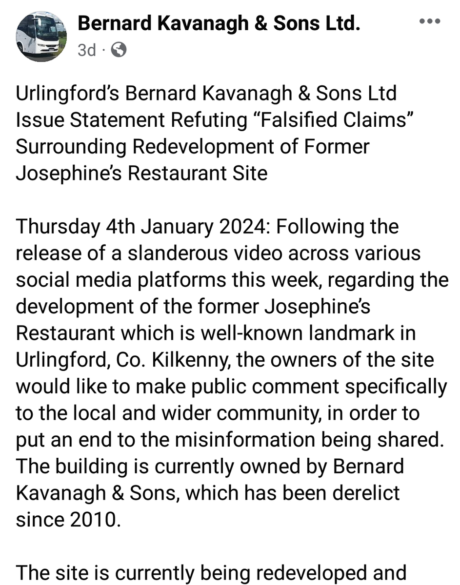 softheadwatch's tweet photo. The population of Urlingford have been fed lies by the dregs like Stephen Delaney, Derek Bligh etc https://t.co/24KTsKrnZh