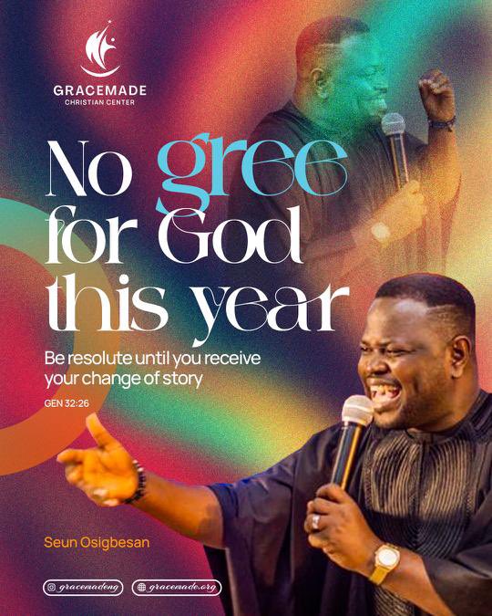 gracemade_c's tweet photo. No gree for God this year o!!!

Press in the place of prayer and the word until you receive your change of story 

Listen to the full sermon on our YouTube page @gracemadeng 

It’s your year of divine settlement🔥🔥🔥 

#NoGreeForGod
#OurYearOfDivineSettlement
#WeAreGracemade https://t.co/7TCC7cSgDu