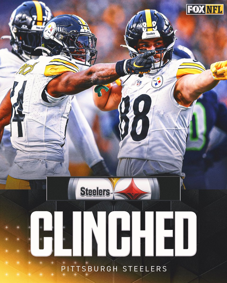 With the Jaguars loss to the Titans, the @steelers have clinched a spot in the playoffs.