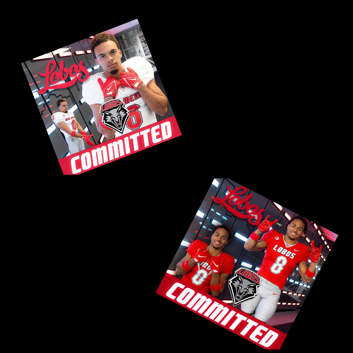 CoachOutley's tweet photo. Congrats to @_JavenJacobs @ShawnMiller__... 👀 @Devonddampier has some weapons… #OkayImReloaded @UNMLoboFB https://t.co/scg8DML5Qo