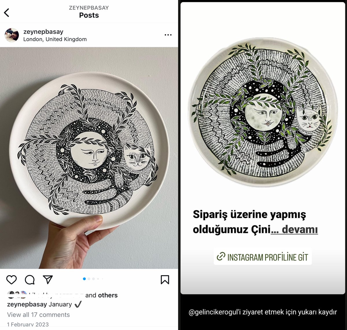 İyi ki Gelincik Eroğul Hanım Instagram'dan reklam vermiş de çaldığı tasarımım önüme düştü. Kim sipariş verdiyse al bunun aynısını yap diye, ona da buradan selamlar.