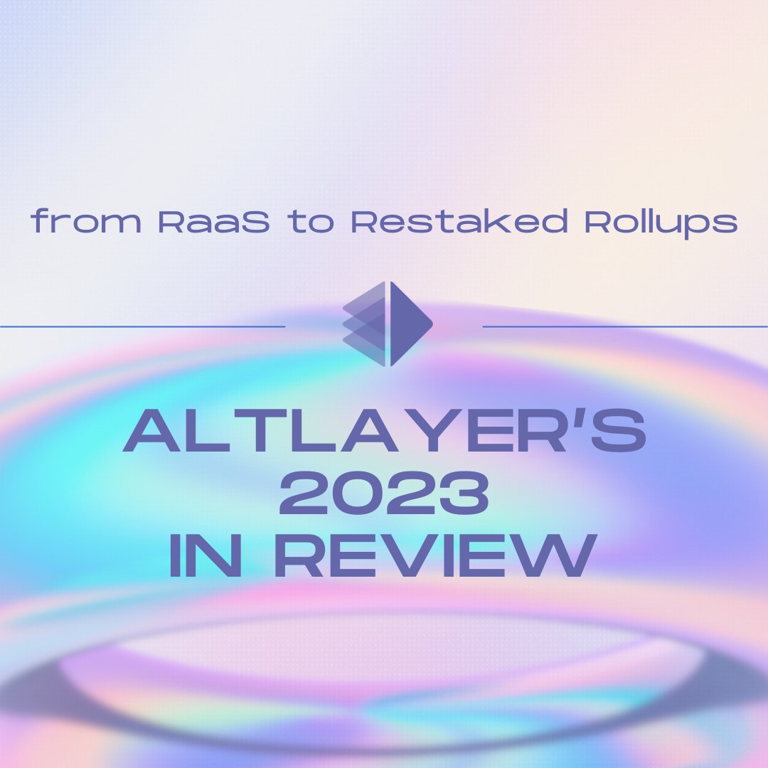1/13 <a href="/alt_layer/">AltLayer</a> 's 2023 was a game changer in blockchain! They kicked off the year by pushing the boundaries with rollup infrastructures. Let's dive into their journey from RaaS to Restaked Rollups.
🧵⬇️🚀
#altlayer #RaaS #blockchain