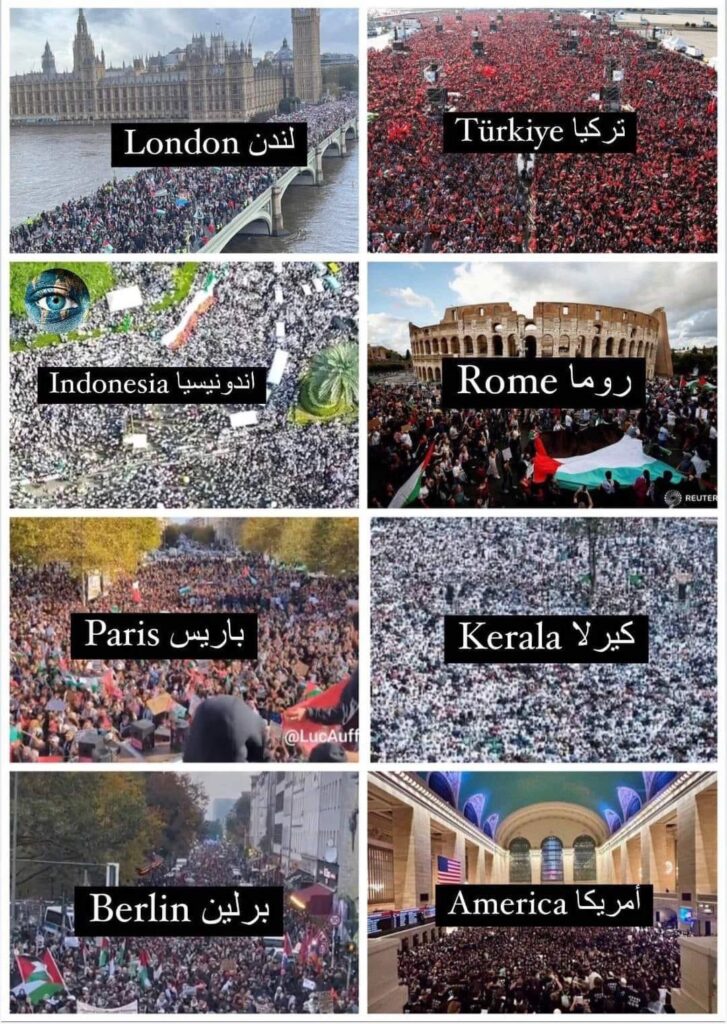 MarusiaLC's tweet image. Y finalmente, a pesar del dolor y la rabia ante el silencio y la complicidad de Europa y Estados Unidos, el clamor mundial contra la guerra, el #boicotisrael, los millones de personas en las calles clamando por la libertad de Palestina y el alto al #GenocidioEnGaza