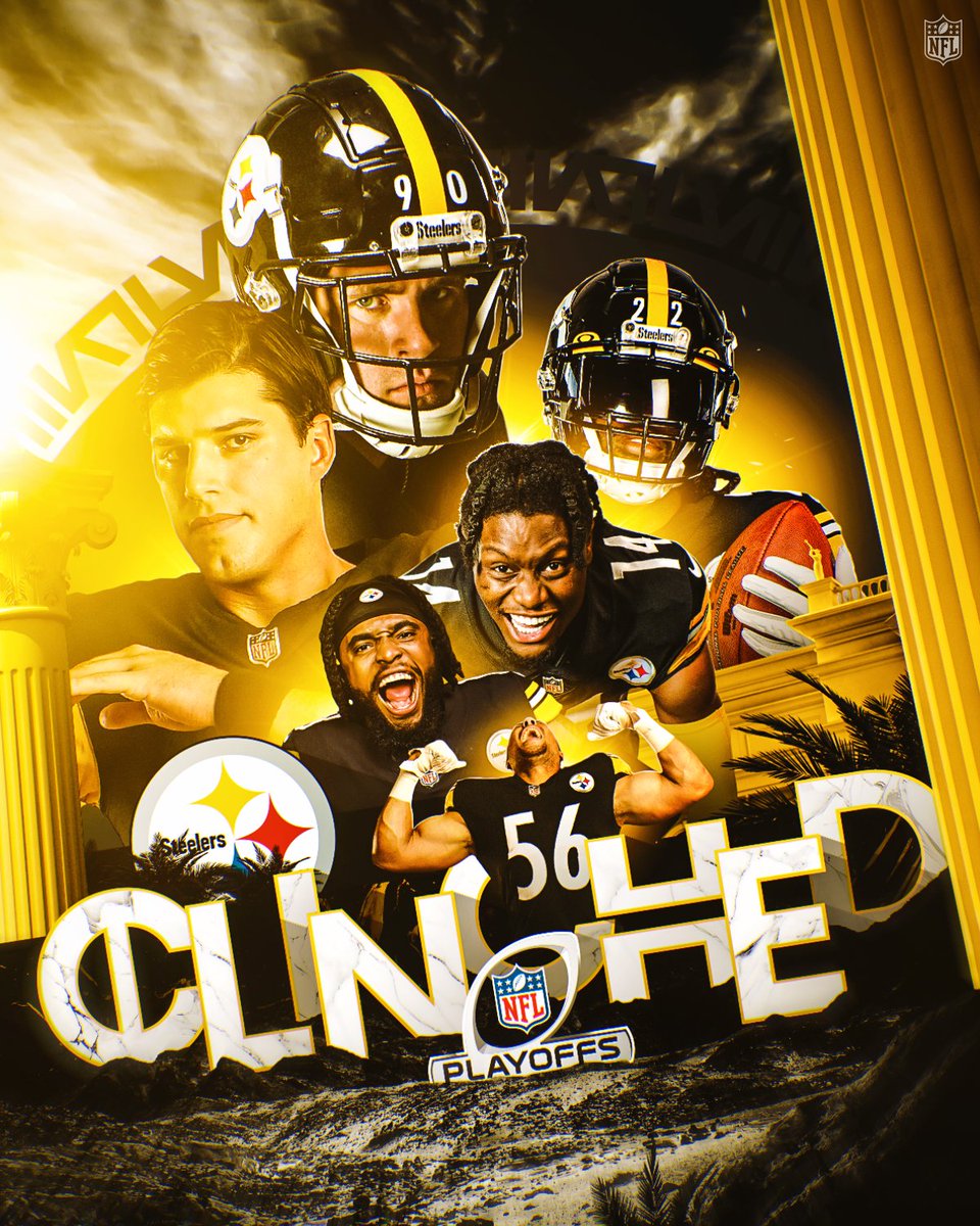 The @steelers clinch a spot in the #NFLPlayoffs! 

@budlight | #CellyClinched