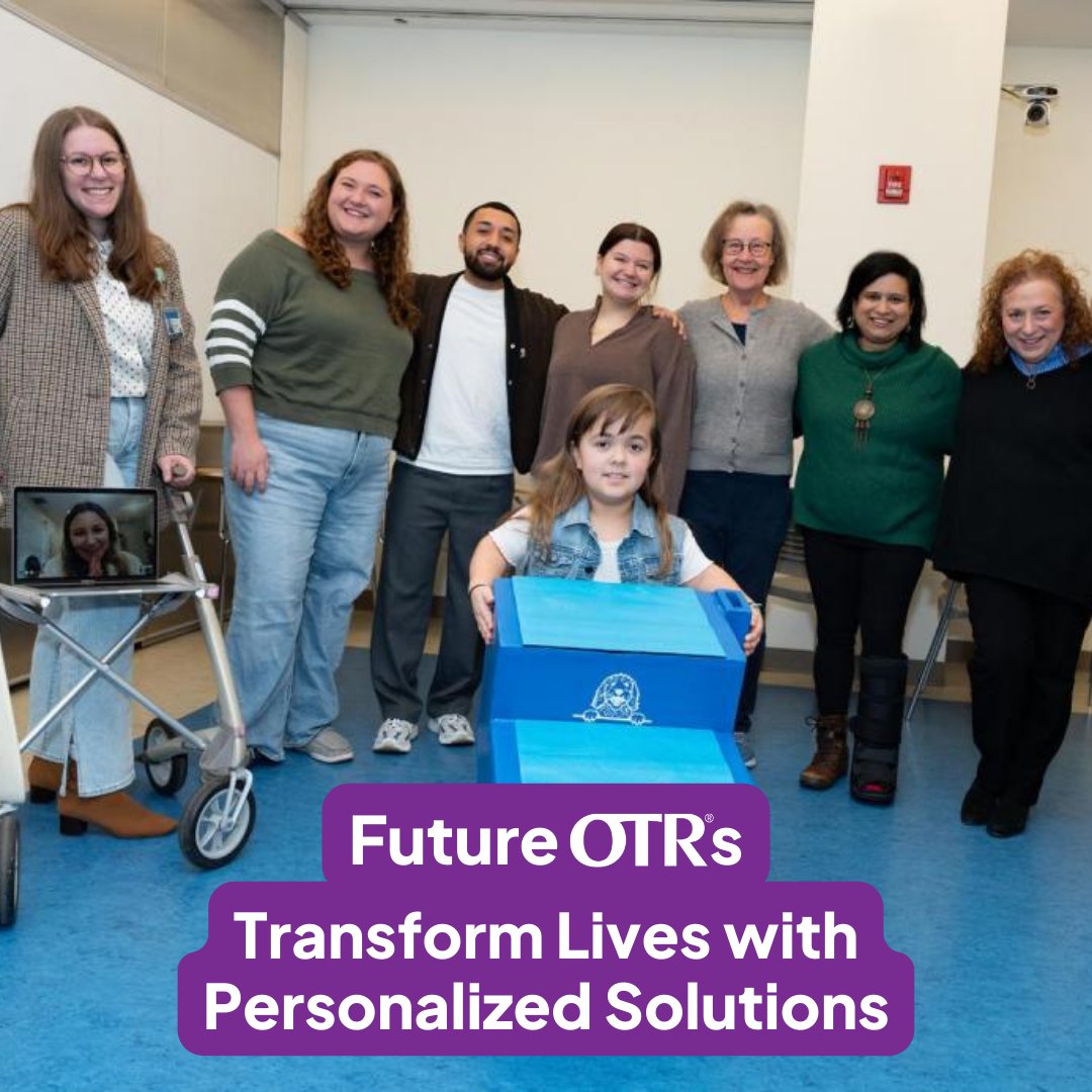 NBCOT's tweet photo. #FutureOTRs at @OTatColumbia are transforming lives with personalized solutions! They recently designed a lightweight step stool for Faith, a 10-year-old with achondroplasia, enabling her to pursue her passion for cooking. https://t.co/T1eCoSuIAb #OccupationalTherapy https://t.co/0nY78RSFz3