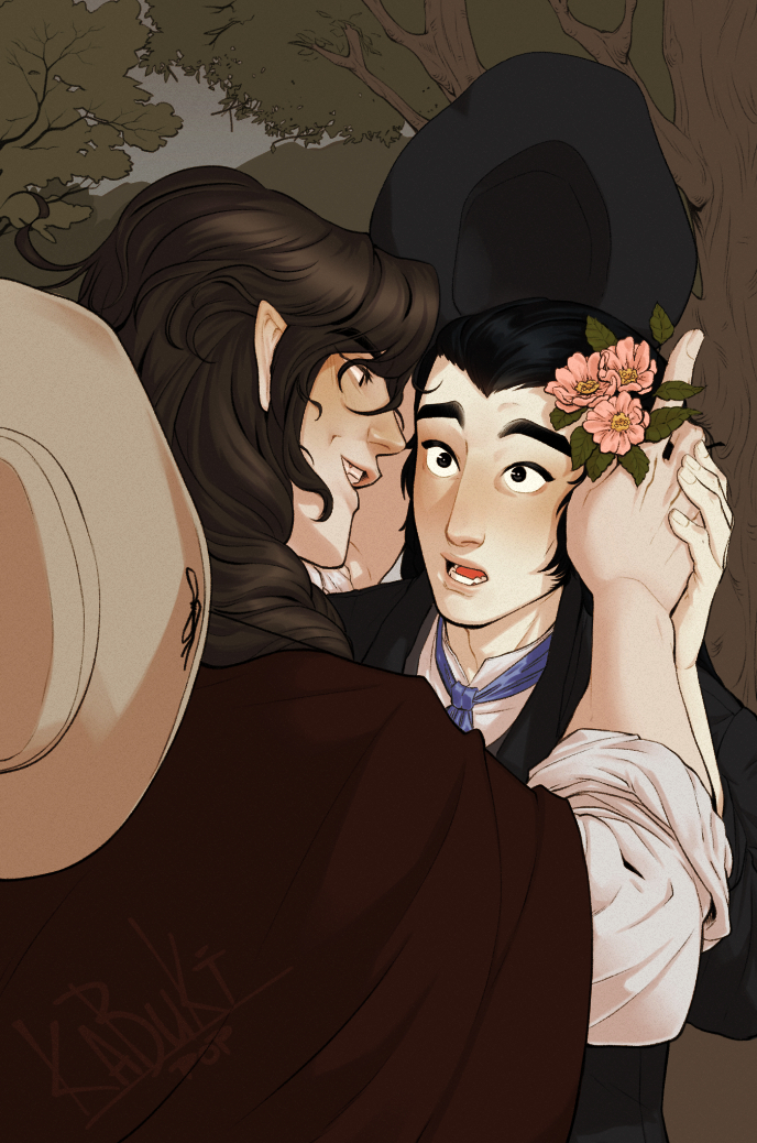 One month to the start of #tianyueary24!

To celebrate, we're unveiling the first of our surprises- a lovely piece from <a href="/kabuki_pop/">Kabuki Pop🔞</a> featuring their Cowboys and Gunslingers designs. Please show her some love (and maybe help Tianyue win a poll if you're so inclined)

See you soon!