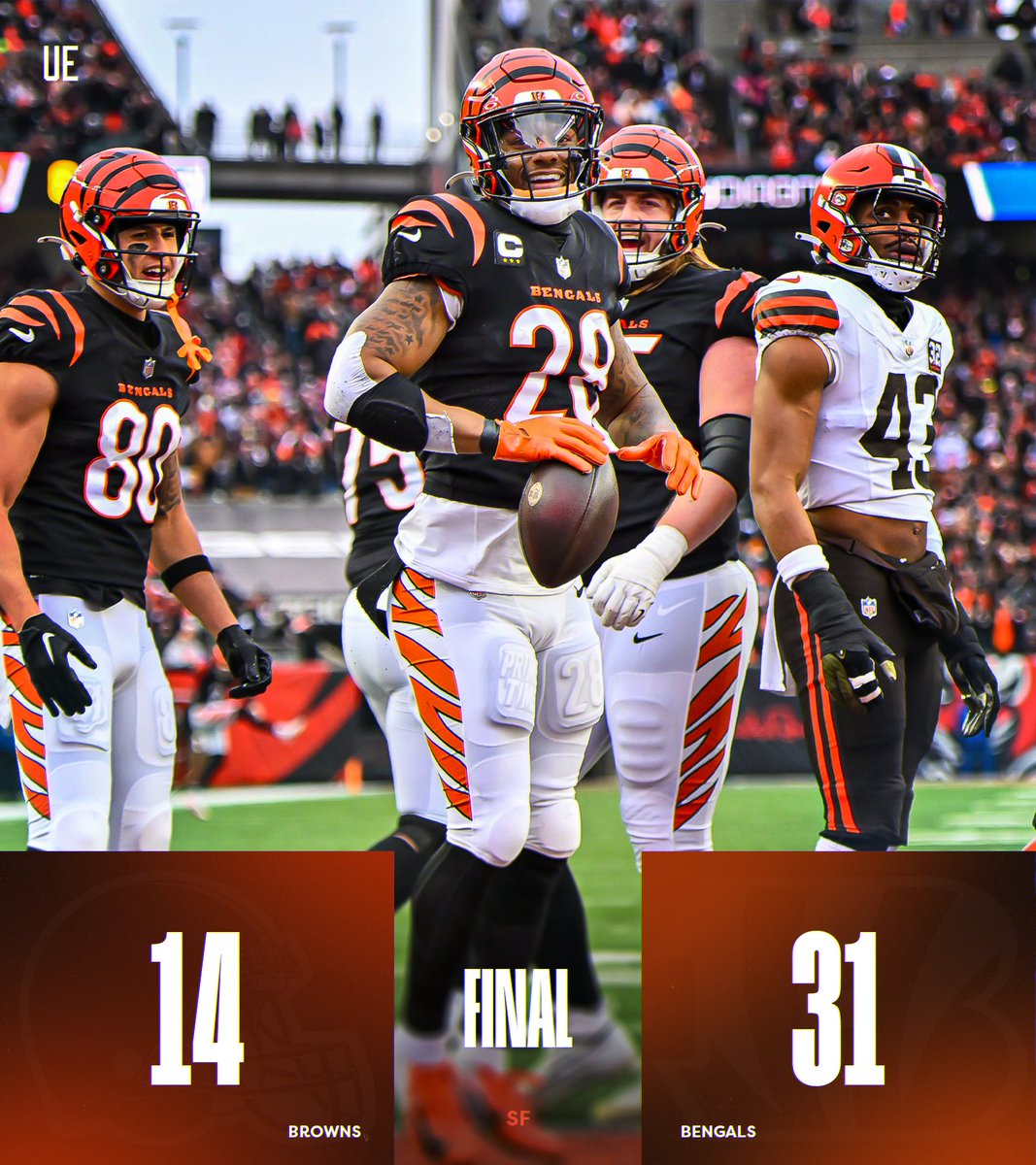 FINAL: Bengals end their season with a BIG W! #CLEvsCIN