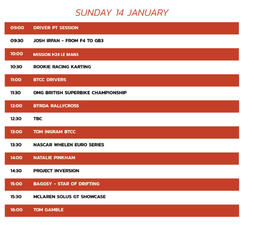 SUNDAY MOTORSPORT LIVE STAGE AGENDA Buy Tickets: 🏁AutosportInternational.com Join the excitement - for a special motorsport day out! Hosted by @NataliePinkham, as we meet the stars, the cars, and enjoy the roar of engines the as a selection fire up and drive out onstage⚡️🔥💥 #A24