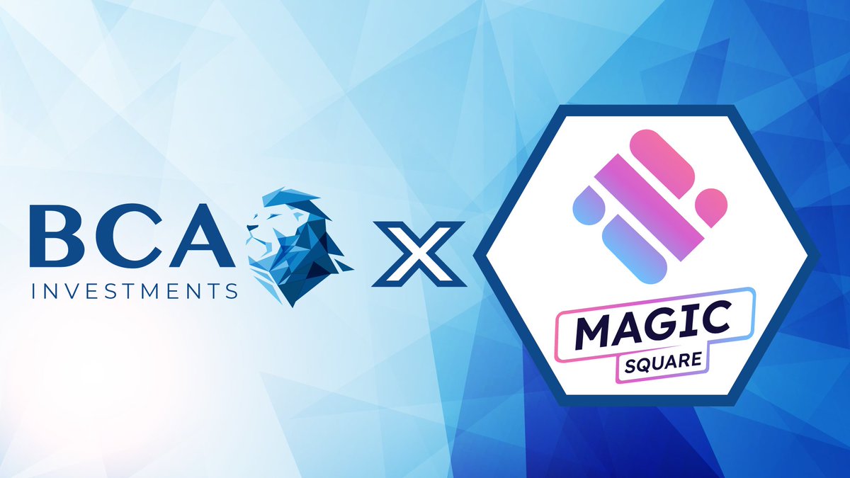 BCAinvestments's tweet image. 🤝New Partnership: BCAi x MAGIC SQUARE!🤝

@MagicSquareio is building something Unique:
📷THE WEB3 APP STORE ! 🙌

We are happy to to support this team that will engage mass web3 adoption!

To the Apps⏩magic.store
⏩magicsquare.io

#BCA #BCAi #MagicSquare