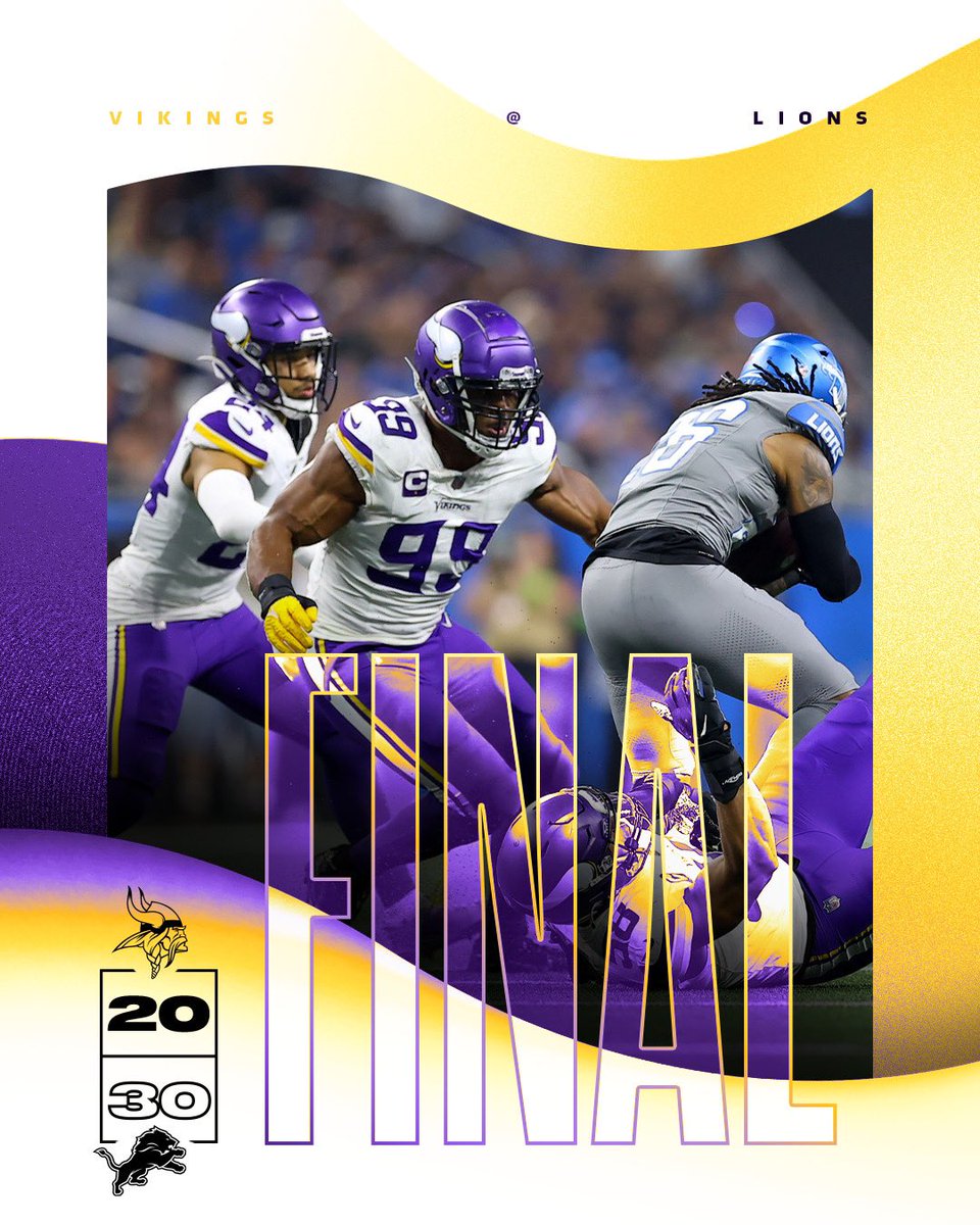 Vikings's tweet photo. Final from Detroit https://t.co/ECmhSbtOWg