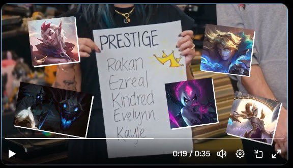 marfipan's tweet photo. Agradecido que kayle porfin tenga su skin prestigiosa pero que sea de evento de cápsula tengo 600 escencia mítica 😭😭😭 (igual sale en el pase tendré q ver cómo farmear las piezas) https://t.co/8CUd9shiSs