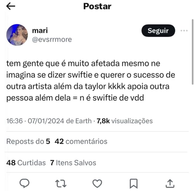illicfairr's tweet image. isso é a maior atrocidade q eu já li, imagina achar q a taylor tem q ser q nossa unica fav mds essa menina tá podre por dentro pqp