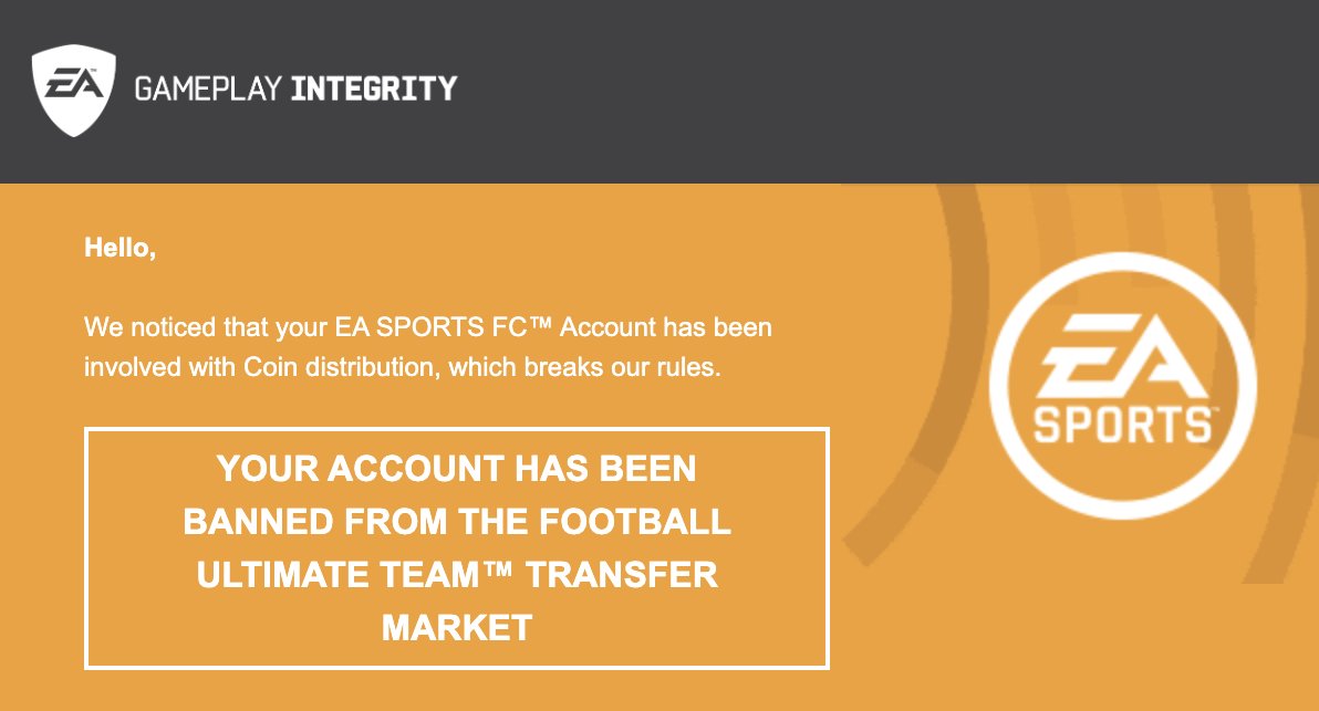 FUTSpeculator's tweet photo. Dear EAFC community, why is no one discussing the anti-cheat system that bans/wipes innocent users❓🛑

More and more cases appear every day due to the following trading methods:
👉Evolution cards
👉Popular cards
👉SBC Solutions
👉Fodder
👉Many others

In most cases they don't even check the accounts and say they made the right decision no matter how much proof you send them... it's unacceptable. 😡
What they don't understand is that there are more and more trading methods out there and they still use a prehistoric algorithm. 🪨🏹

@EASFCDirect , why don't you update your flagging bots (anti-cheat system)? is it time consuming? a good developer would fix this issue in a 2 week sprint.
I understand it's your game and you have the right to select your users, but abuses are unacceptable... let's not forget that there are clean users who spend a lot of time in your game, some of them invest a lot of money, and your bots ban them for no good reason.

Yeah, you don't care... 💰

The most interesting case is that of a friend of mine who doesn't know how to trade and doesn't have the time for it... I recommended a card to him and he got a coin wipe on his entire balance after he sold it. 🤦‍♂️

#EAFC #EAFC24 #FIFA24 #FUT #FUT24 #easportsfc #fifacoins #sbcsolutions #EVO #Season #Popular #Ban #Justice