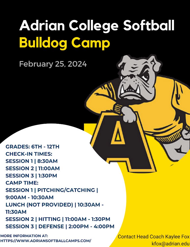 Adrian College NCAA Softball tweet media