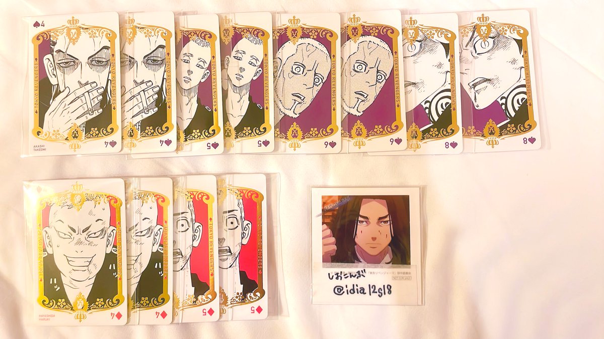 idia12s18's tweet photo. 【交換/譲渡】東京リベンジャーズ 最後の世界線 新体験展 トランプ 東リべ

譲▷画像参照

求▷場地or50円/枚(+送料)

郵送交換or1/8-9都内手渡し、その後は名古屋手渡しも可能
検索からも気軽にお声がけ下さい🙇‍♀️ https://t.co/PvbTWXESfE