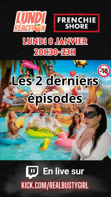 Demain soir les 2 derniers &eacute;pisodes de frenchie shore sur https://t.co/lw0CCe6LYE 🥵🔞 https://t.co/LV