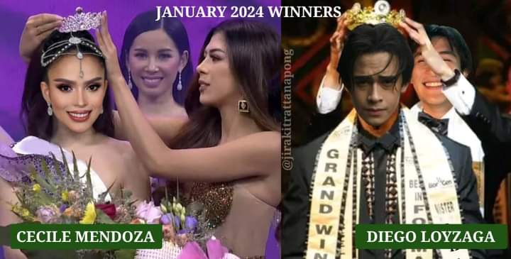 JUST IN!!
Rob Gomez and Herlene Budol crowned their successors Diego Loyzaga and Cecile Mendoza.

Congratulations January 2024 King and Queen.