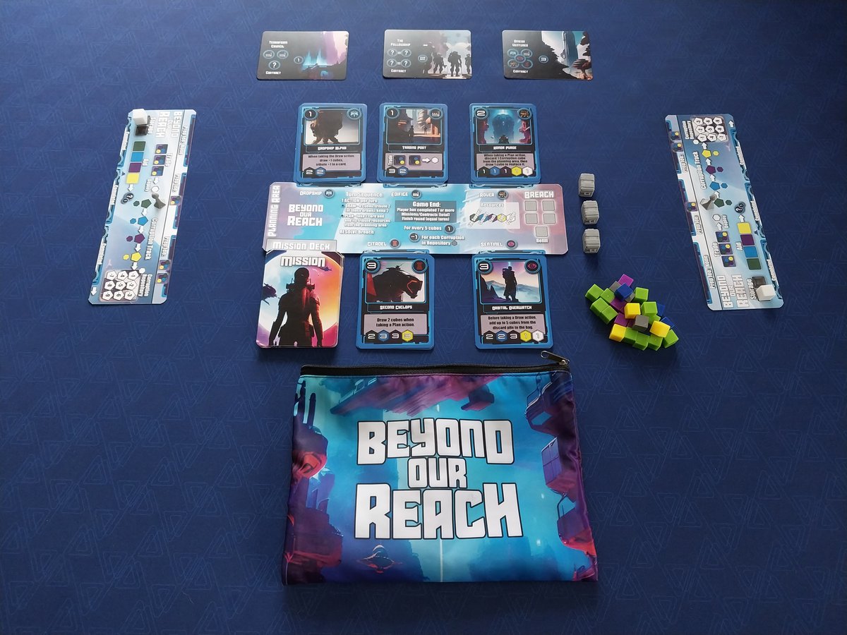 Two player game about to begin.  #BeyondOurReach #GameDesign #Prototype #Components #RedRookGames