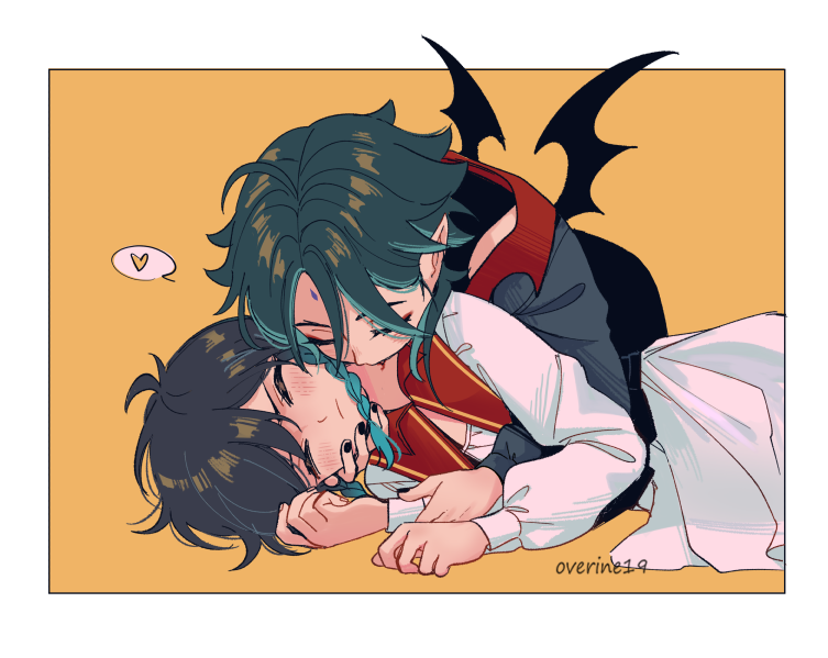 overine19's tweet photo. // xiaoven Vampires

The missing blood-drinking scene 🩸 https://t.co/lvc0BrafYy