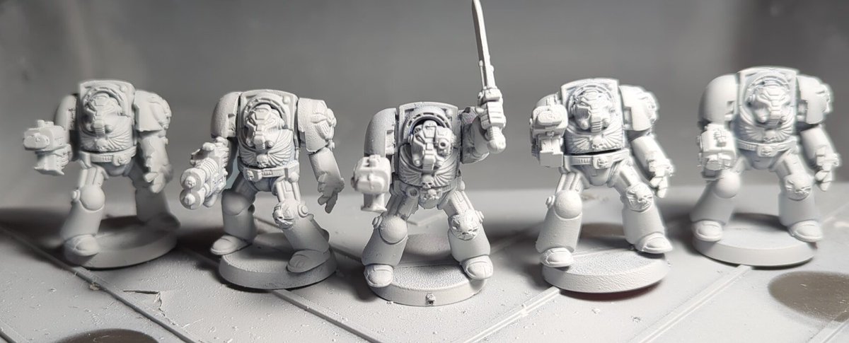 Stripped and undercoated this #oldhammer terminator squad, but find myself stuck for a colour scheme.

Suggestions welcome, bonus points for pics!