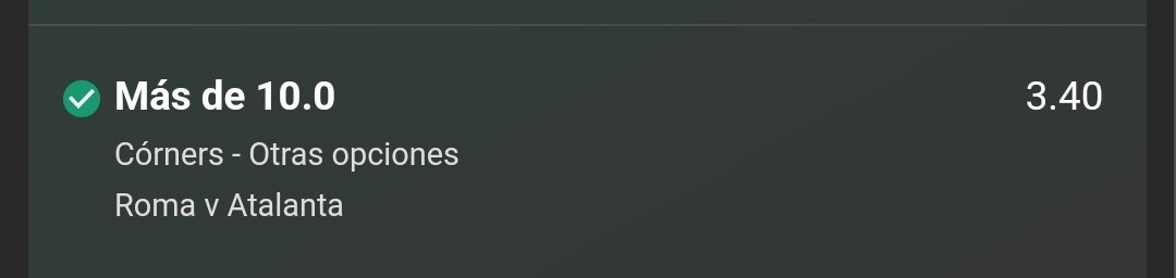 🙏 que no había pasado la apuesta.