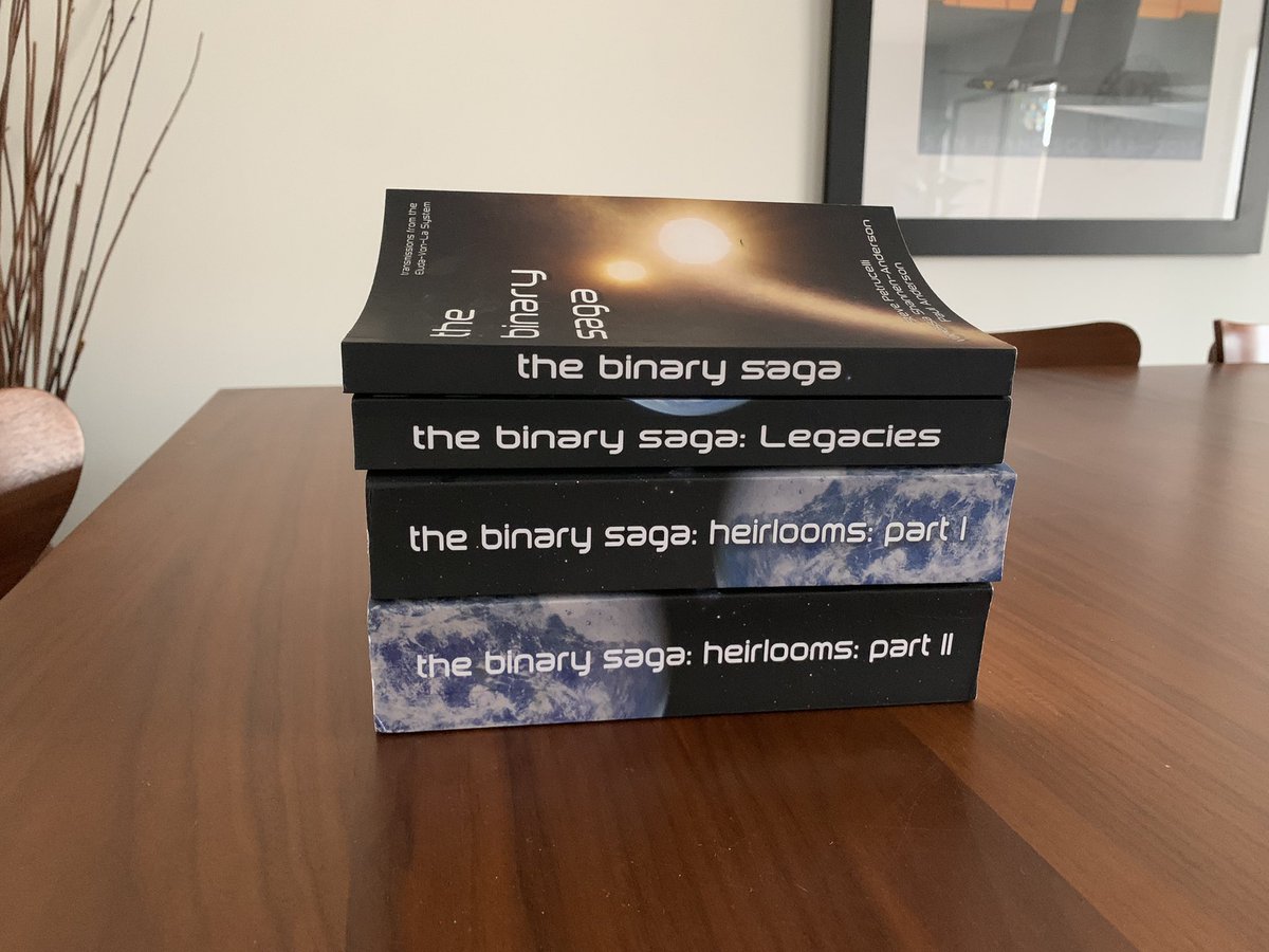 TheBinarySaga's tweet image. We said we would make Season 3 bigger - the print version is in TWO BOOKS! So much extra content! 

The Binary Saga: Heirlooms Part 1 a.co/d/0MeHj3r

The Binary Saga: Heirlooms Part 2 a.co/d/g8HbxRG

#NewBookAlert #sciencefiction #sciencefantasy