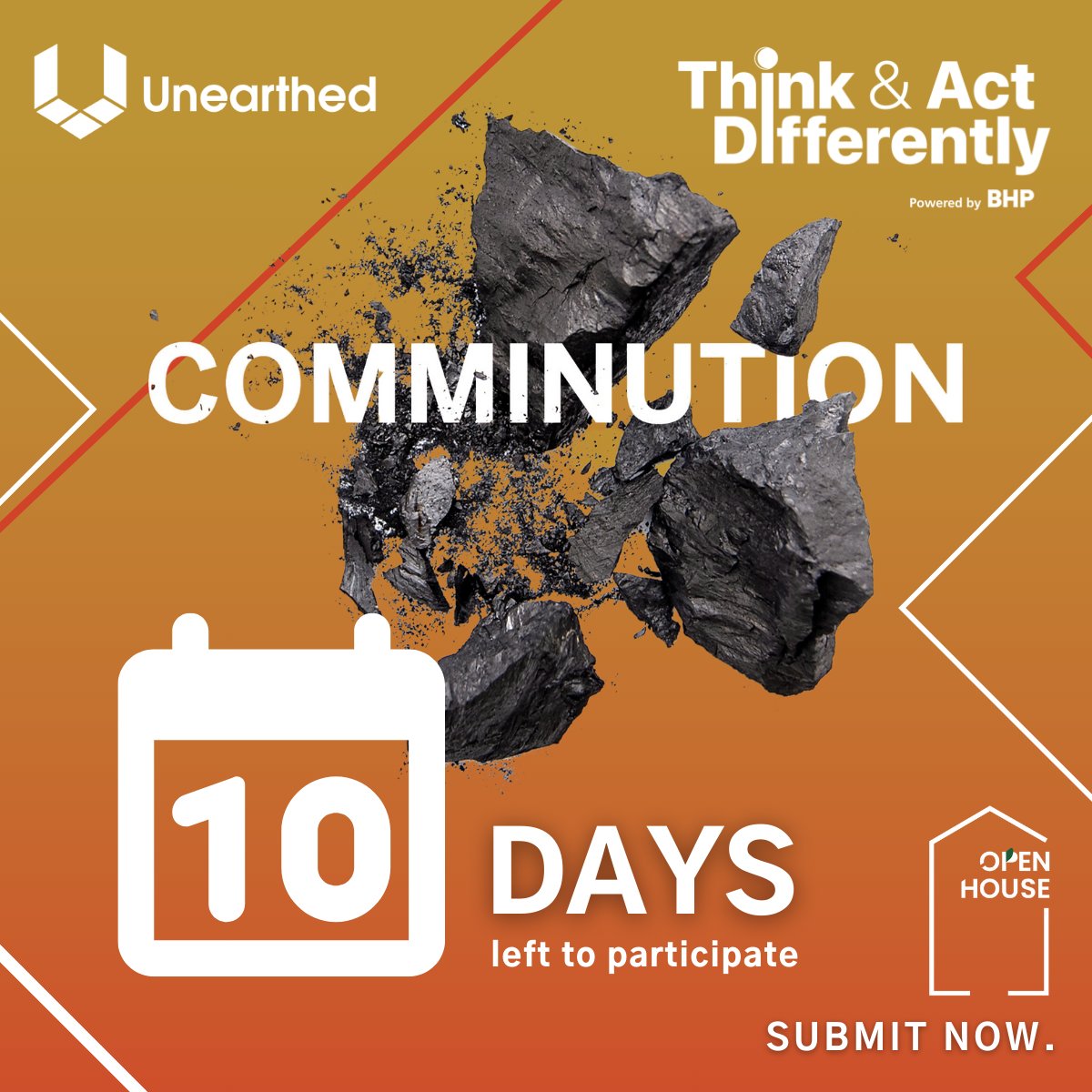 Just 10 Days Left to change the way we crush, pulverise and grind rocks for mineral extraction! 

Submit now: unearthed.solutions/u/competitions…

#ComminutionOpenCall #MiningInnovation