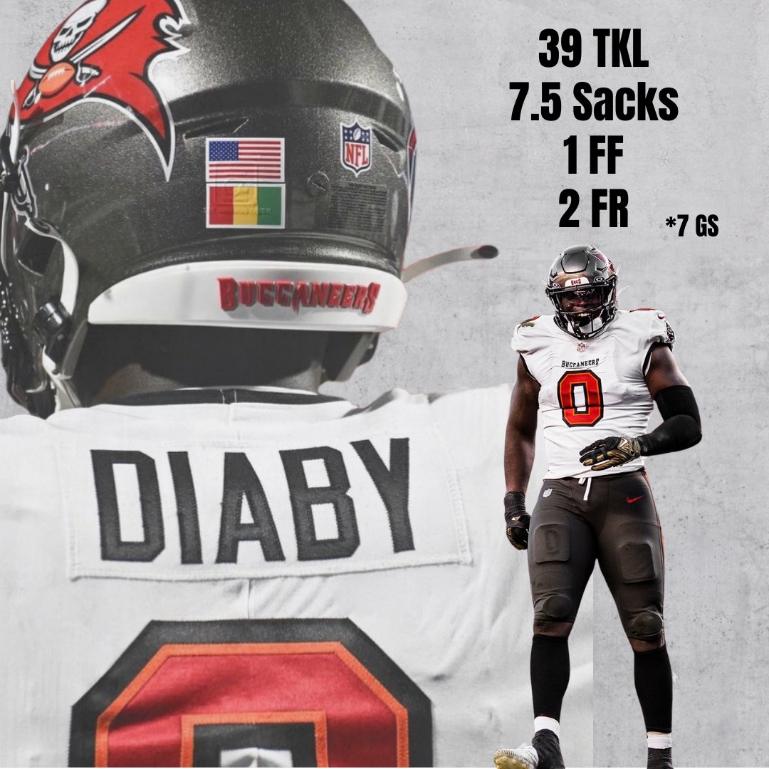 EMT_Ashlie's tweet photo. #GoBucs YaYa Diaby’s incredible rookie campaign with only 7 games started 

Superstar in the making 🤩 https://t.co/ZBaOP0rdAu