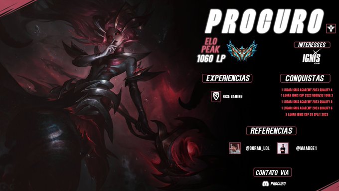 floridablues19's tweet image. oiiii! queria anunciar que estou oficialmente f.a agora, aberta a propostas principalmente para #IgnisCup. sou main suporte mas também posso jogar outras lanes dependendo.. qualifiquei em segundo lugar no último split e tenho desejo de competir e melhorar ainda mais! 
rt+fav =💛