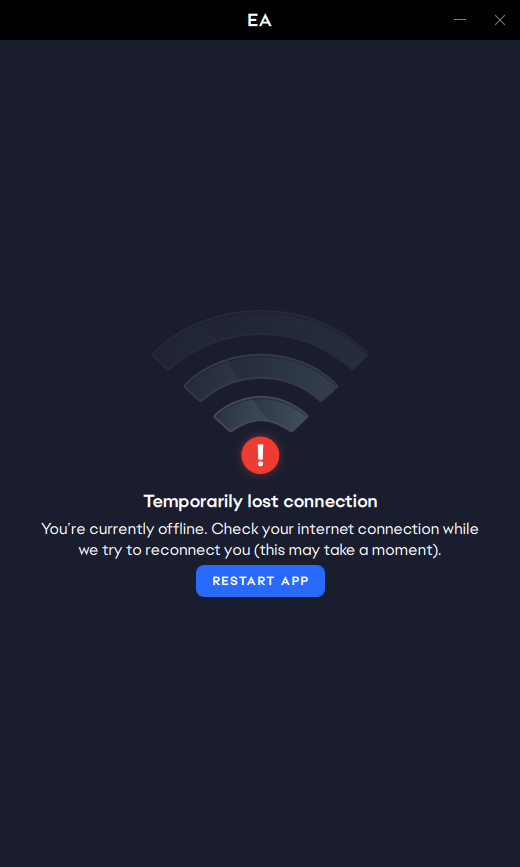 Bazalonia's tweet photo. @EAHelp I am unable to use the EA App even though I can email, tweet/X, and basically use any other launcher or web-based service. Is there something I'm missing. EA App seems up for others and I'm not sure what's going on. https://t.co/yyRYqRhPxt