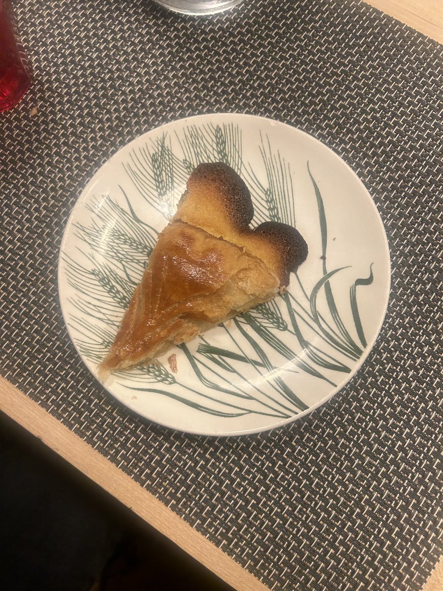 When life hands you exploded galettes des rois, you make heart-shaped slices. (And it was actually delicious.)
