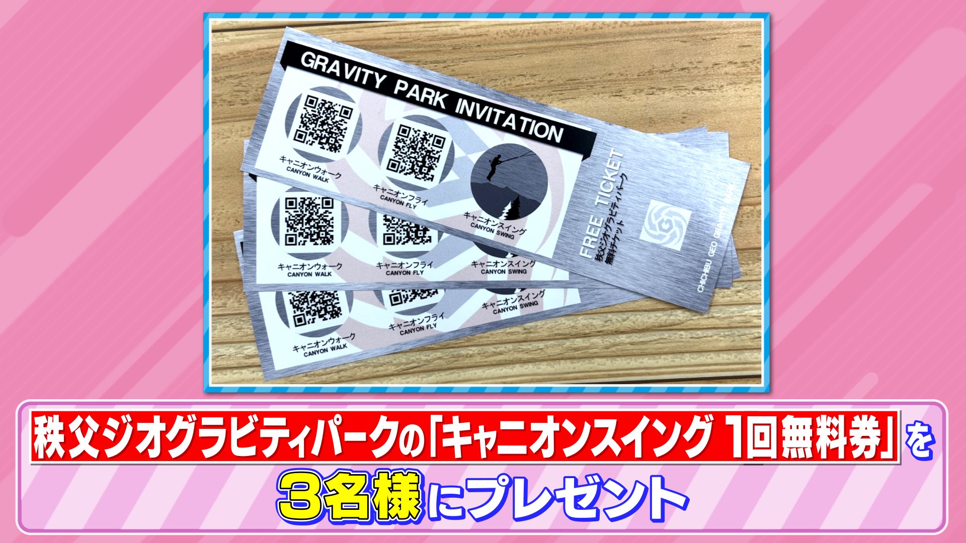 秩父ジオグラビティパーク キャニオンスイング 無料券 3枚 秩父・長瀞のバンジー⁄ブリッジスウィングの予約日本旅行