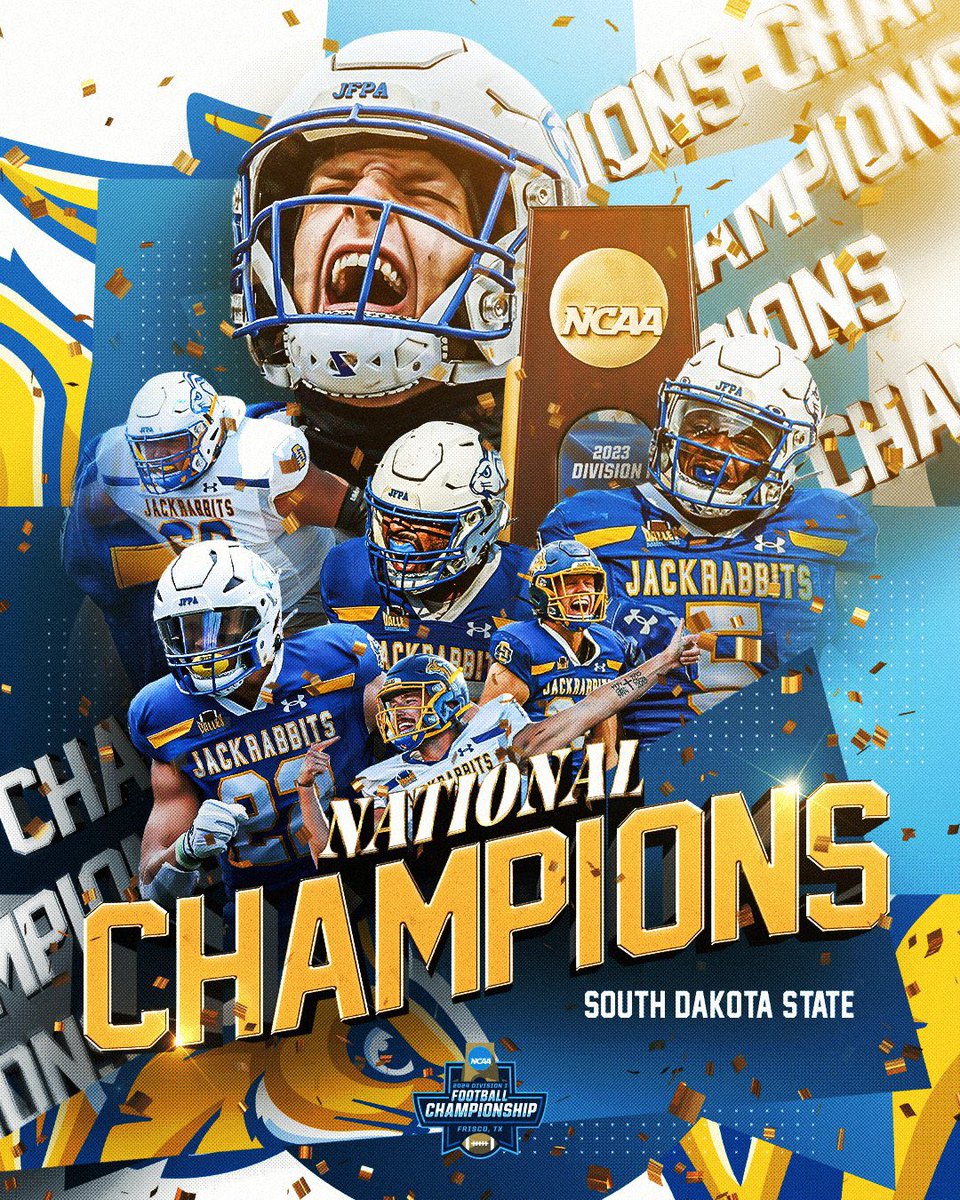 drltspalding's tweet photo. Incredible ride...two time National Champions! #29 #proudmom #GoJacks #Jackboys19 #Jackmoms19 💙💛 https://t.co/6pxPMn8o1k