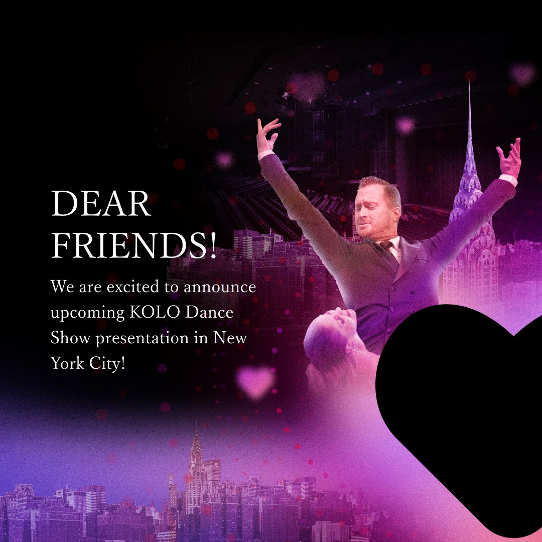Kolodanceshow's tweet photo. Dear friends!
We are excited to announce KOLO Dance Show presentation during @BookingDance at @openjarstudios on Broadway, NYC! 
Our team is excited to collaborate with renowned producer Jodi Kaplan and bring a glimpse of KOLO to New York City audiences! https://t.co/cRpz2NaKTK