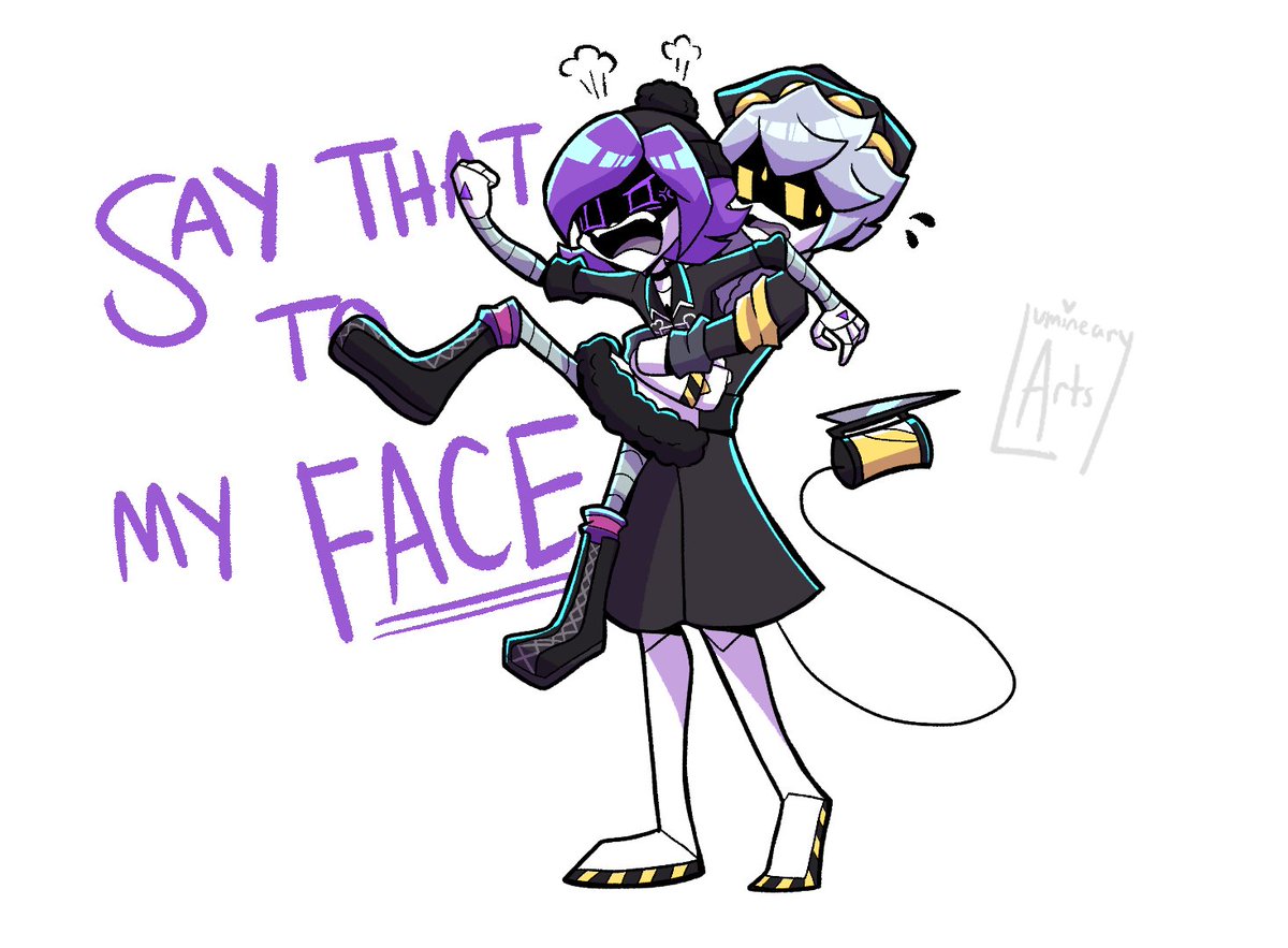 Lumineary_Arts's tweet image. Someone said something mean to N. He didn't really care. UZI, ON THE OTHER HAND...

#Nuzi #Enzi #BiscuitBites #UziXN #UziDoorman #SerialDesignationN #MurderDrones #glitchproductions