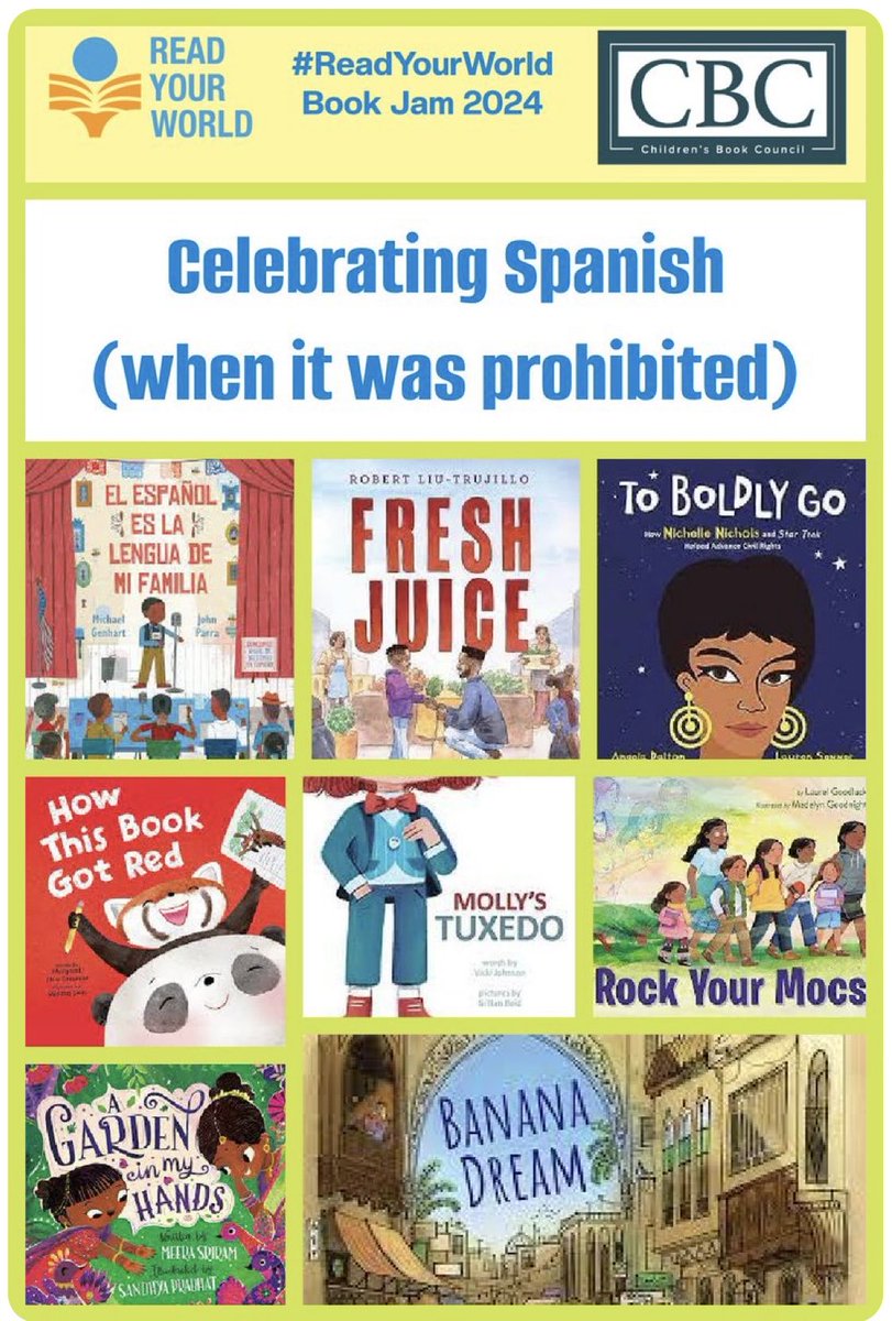 Celebrating multicultural books for kids during #ReadYourWorld Book Jam 2024 in conjunction with ⁦@CBCBook⁩. Here are some of my suggested titles: multiculturalchildrensbookday.com/celebrating-sp…
#multiculturalchildrensbookday