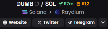 Dumbtokenonsol's tweet photo. Dev is DUMB but he still managed to get dexscreener updated. Are you still fading the dumbest community in SOLANA? https://t.co/nITFSyRF0U