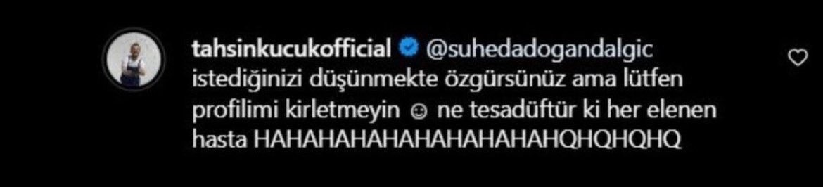 cemre bu haldeyken de aynı tepkiyi dalga geçen tahsine karşı da gosterseydin samimiyetine inanabilirdim adalet terazisi kişiye göre işleyen biri için fazla iddialı bir paylaşım olmuş 

#MasterChefAllStar