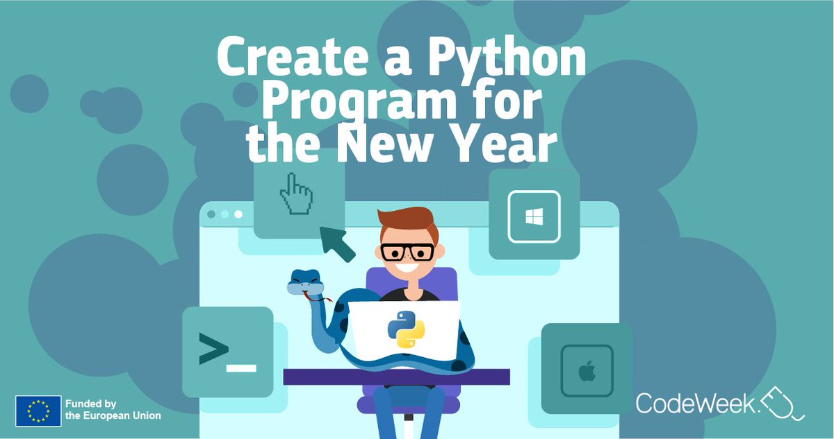 🌟 Python est un pilier dans le monde de l'informatique ! 🚀 Lancez vous avec un projet amusant : créez un programme Python pour fêter la nouvelle année. randerson112358.medium.com/create-a-pytho… Célébrez la #EUCodeWeek en codant ! 🎉💻