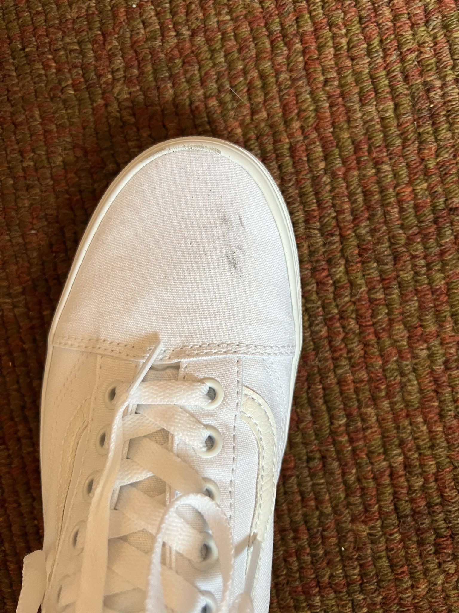 White vans cheap turned yellow