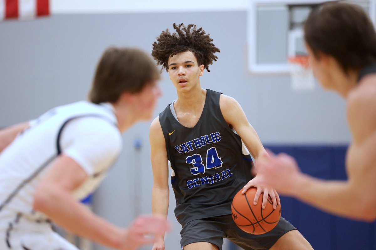 Sophomore Zay Larthridge plays a big role in the offense for Grand Rapids Catholic Central.

STORY: tinyurl.com/bdhs9whp