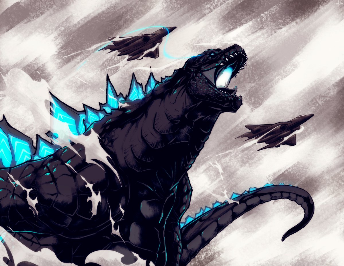Nico_Artooo's tweet photo. i've got a new tablet! and i thougth it would be cool to do a Godzilla drawing to celebrate the new toy ahah so here it is!!! 

#godzillavskong
#nozuki #warbat #hellhawk #titan #art #conceptart #hollowearth #kong #godzillakingofthemonsters #godzilla #legendary #godzillamovie https://t.co/EB09RC28BC