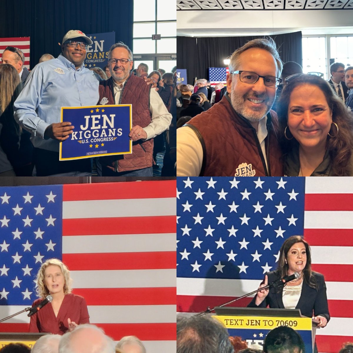 Chelle and I joined a packed house today for @RepJenKiggans re-election kickoff with @EliseStefanik in Virginia Beach.