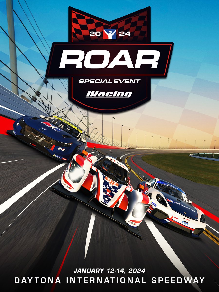 simsetupshop's tweet photo. It's #ROAR week! The first @iRacing special event of 2024 starts on 12th January. Got a setup you'd like to share? Head over to the https://t.co/RWhEVWuz4u and use our simple upload process to make it available for others to download through our website and dedicated app! https://t.co/PytUC8YU10
