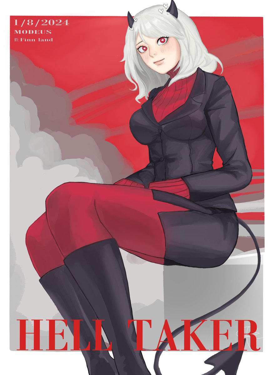 Finnlain34's tweet photo. My 3 years love 
#Modeus #Helltaker #Helltakerfanart #Game #Haremgame https://t.co/DQmper7EGB
