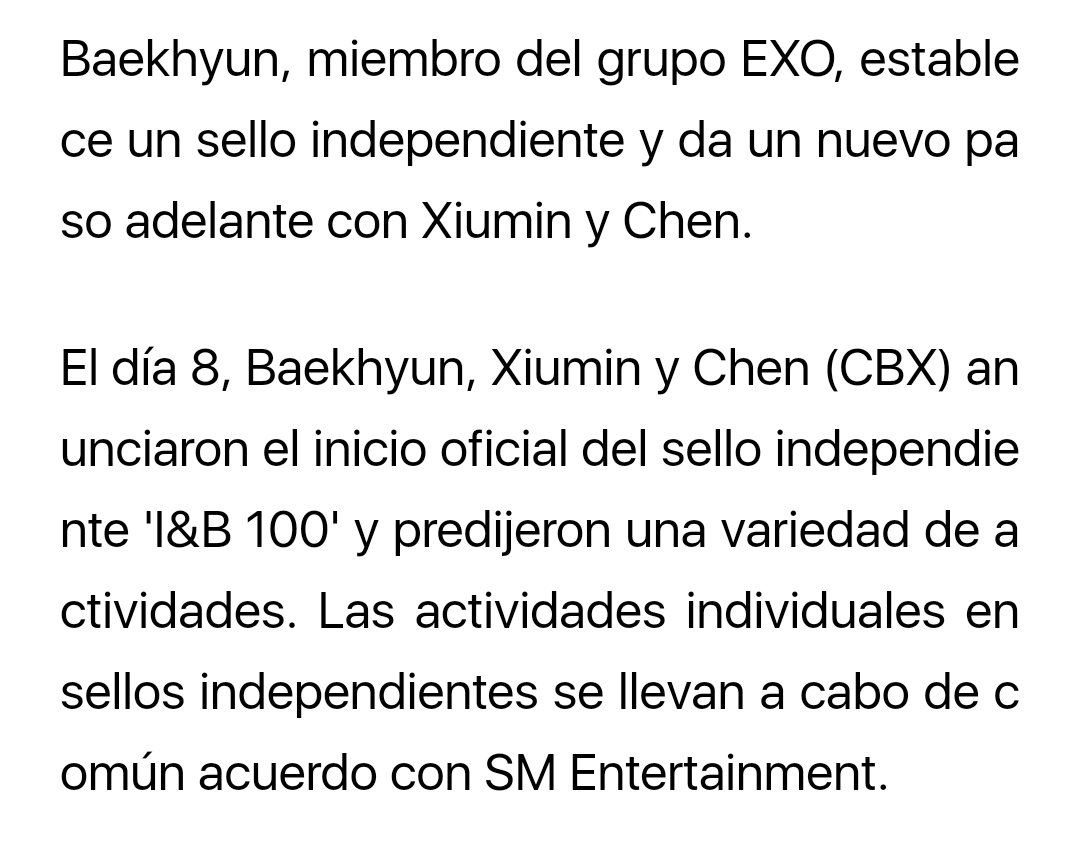 DoKyungLoey's tweet photo. OFICIAL Y CONFIRMADO!! Baekhyun, Minseok y Jongdae anuncian el inicio oficial de actividades independientes bajo el sello "아이앤비100" (I&amp;B100) establecido por Baekhyun.

Actividades individuales y como EXO-CBX estarán bajo I&amp;B100; sin embargo, las que son grupo EXO bajo SM Ent. https://t.co/nvgj2HoEmn