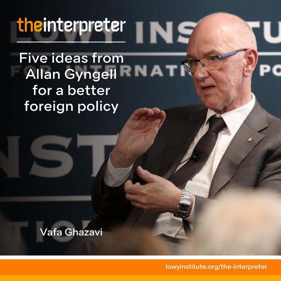 From incorporating a First Nations element in the ceremonial welcome of foreign dignitaries to resourcing the foreign service properly, @GhazaviVD recalls five of Allan Gyngell's ideas for a better Australian foreign policy. lowyinstitute.org/the-interprete…