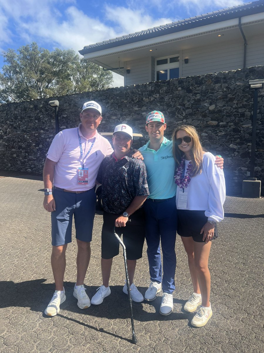 A special week with incredible people!! Thanks @taylormooregolf @lexi_sorensen and Chris for your friendship and support of the kids this week @TheSentry